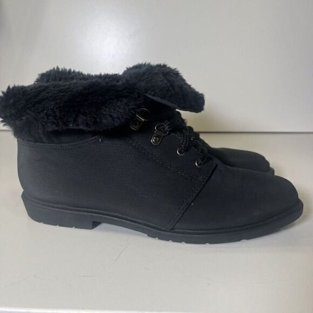 Original Rugged Outback‎  Womens Ankle Boots Black Waterproof 8 Sherpa Grunge
